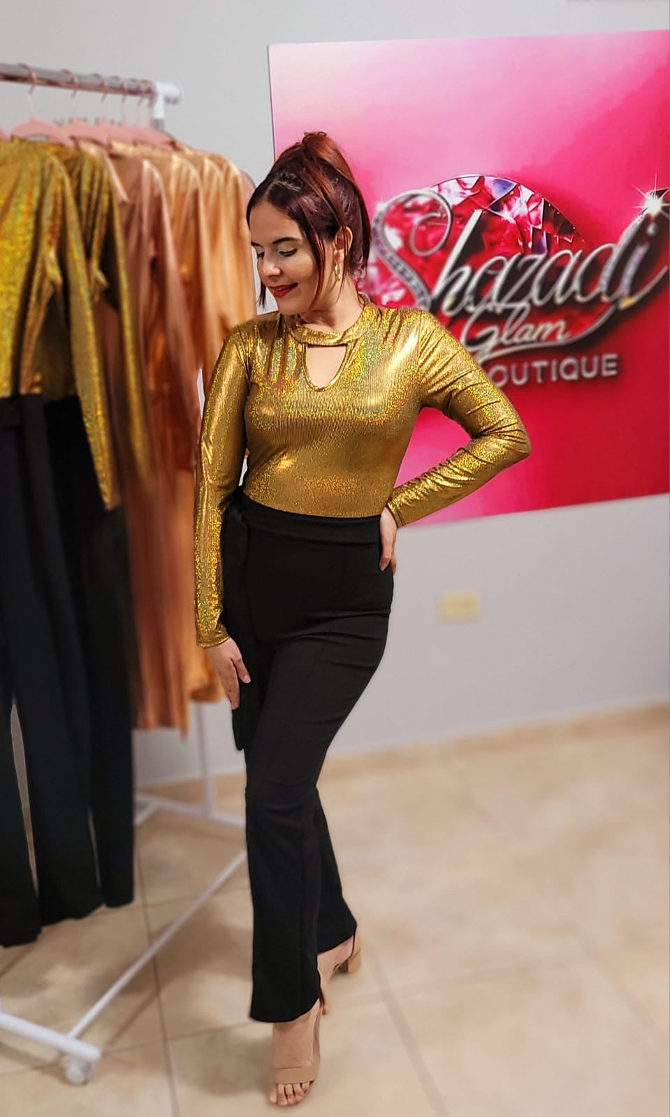 Jumpsuit Dorado Metálico