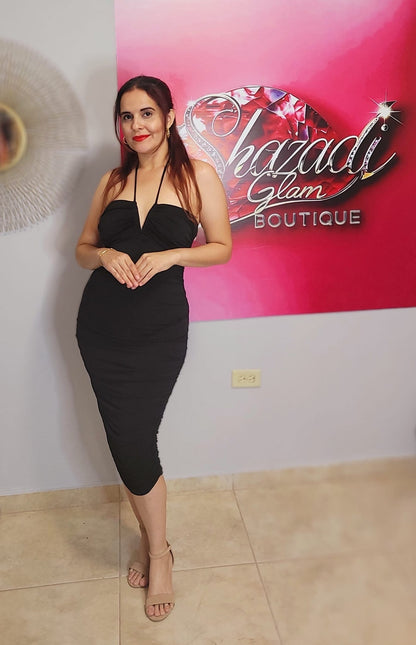 Vestido bodycon color negro