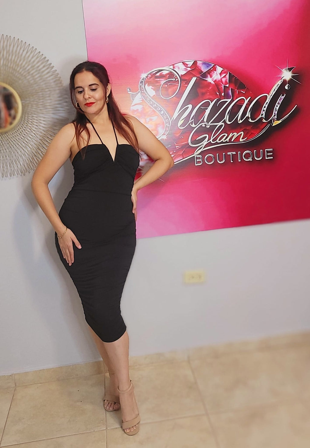 Vestido bodycon color negro