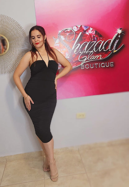 Vestido bodycon color negro