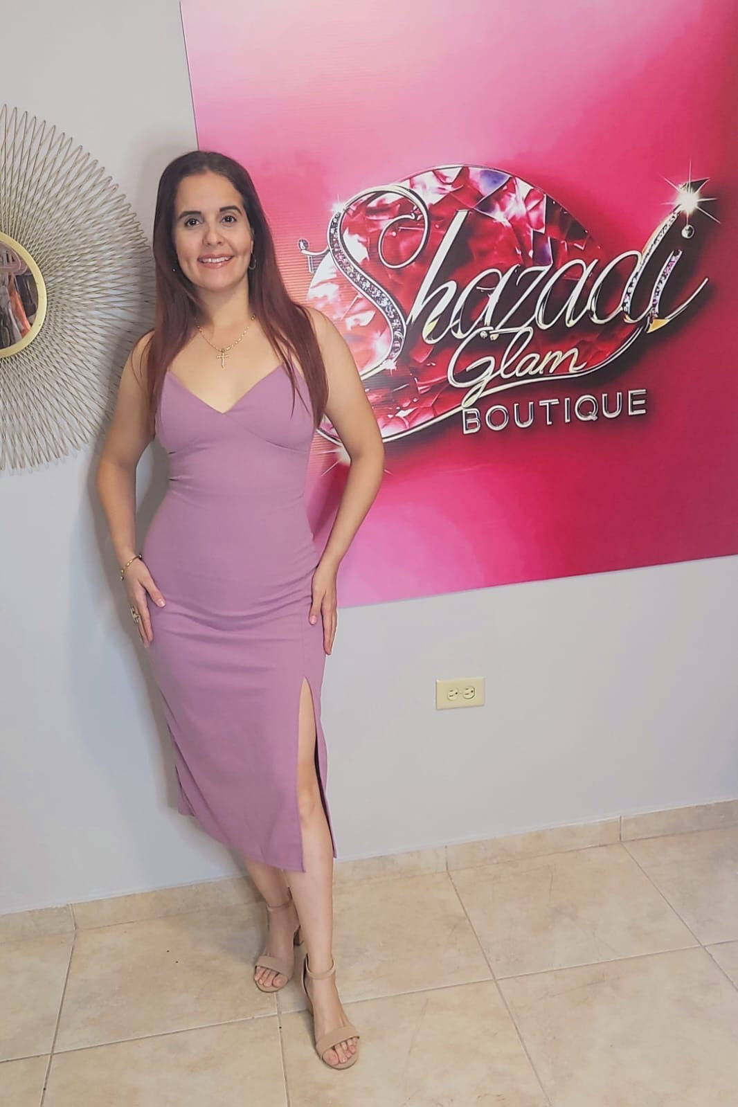 Vestido bodycon color lavanda